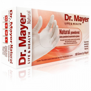 Manusi Examinare Pudrate Latex Natural Alb Dr. Mayer 100 Bucati
