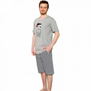Pijama Barbati Gazzaz by Vienetta, 'Let's be Pirates' Gray