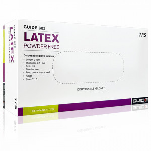Manusi Examinare Nepudrate Latex Natural Alb Guide® 100 Buc