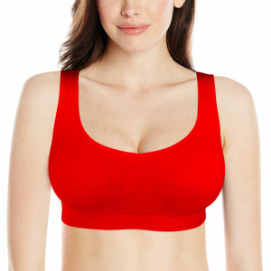Bustiera cu Push Up Super Bra, Culoare Rosu