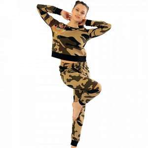 Pijamale Confortabile Dama Vienetta Model 'College Camouflage' Culoare Camuflaj