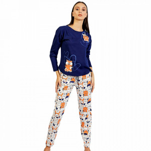 Pijamale Confortabile din Bumbac Vienetta Model 'All You Need is Love'