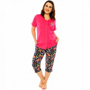 Pijamale cu Nasturi din BUmbac Marimi Mari Vienetta Model 'By Happy'