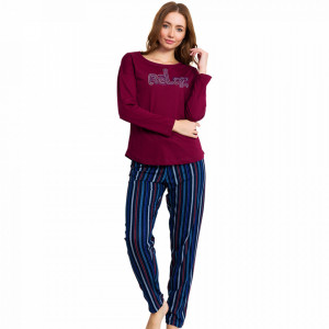 Pijamale Dama din Bumbac Vienetta Model 'Relax and Chill'