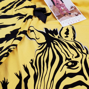 Pijamale Dama Vienetta Dream Model 'Beauty Zebra' Yellow