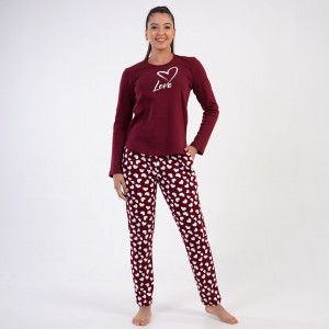 Pijamale Groase din Bumbac Interlock, Brand Vienetta, Model 'Pure Love'