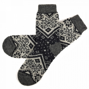 Sosete Calduroase 100% Lana Naturala de Oaie Model 'Life in Monochrome'