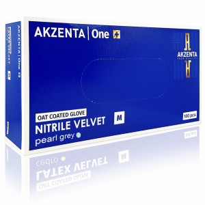 Manusi Examinare Nitrile Velvet Oat Coated Pearl Grey Akzenta One Plus 100 Buc