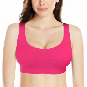 Bustiera cu Push Up Super Bra, Culoare Fuchsia