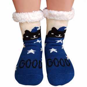 Ciorapi Imblaniti si Caldurosi Lady-Line Model 'Good Good' Blue