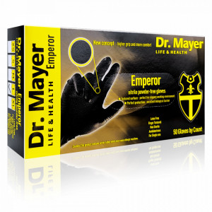 Manusi Examinare Texturate Dr. Mayer Emperor, Black Edition, Cutie 50 Bucati