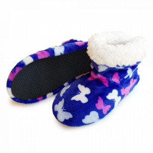 Papuci de Casa Tip Cizmulite 'Butterfly Effect' Blue