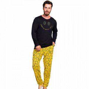Pijama Barbati Bumbac 100% Gazzaz by Vienetta 'Keep Calm - Stay Cool'