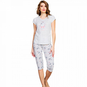 Pijama Dama Vienetta Kittens 'Meow' Gray