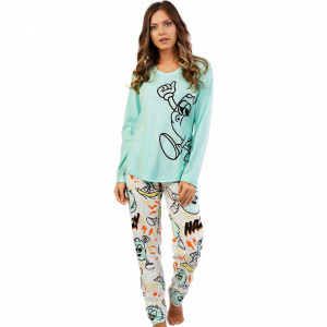 Pijamale Confortabile din Bumbac Vienetta Model 'Funny is My Second Name'