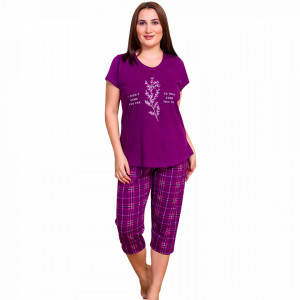 Pijamale Confortabile Marimi Mari Vienetta Model 'Feeling Good' Purple