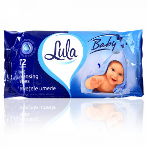 Servetele Umede cu Panthenol Fara Parabenii Alcool si Silicon Lula Baby 72 Buc