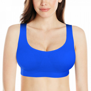 Bustiera cu Push Up Super Bra, Culoare Albastru