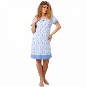 Camasa de Noapte M-Max, Bumbac 100%, 'Blue Mood'