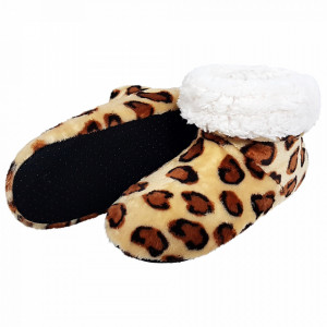 Papuci de Casa tip Cizmulite Animal Print, Model 'Andina'