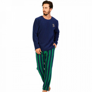 Pijamale Calduroase Barbati din Polar Flece Gazzaz by Vienetta Model 'Relaxation Roots'