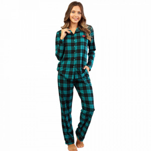 Pijamale Confortabile din Bumbac 100% Vienetta Model 'Crown of Beauty'