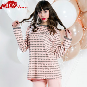 Pijamale Dama Maneca Lunga, Model Love In Pink, Brand Italian Fashion Design, Material Bumbac 100% Interlock, Culoare Roz, Pijamale Dama Calitate 100%