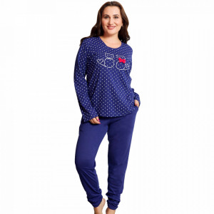 Pijamale Dama Marimi Mari Vienetta Model 'Love Story' Blue