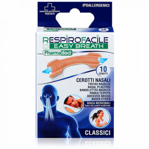 Plasturi Nazali Hipoalergenici Antisforait si Respiratie Usoara PharmaDoct 10 Buc.