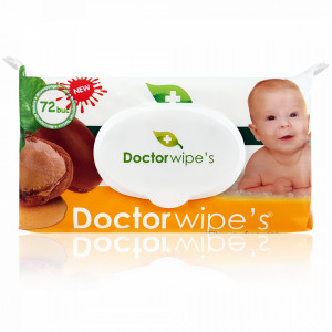 Servetele Umede cu Ulei de Argan Organic Baby Doctor Wipe's 72 Buc