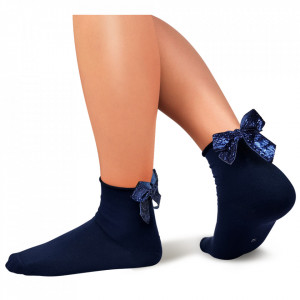 Sosete Bumbac 100% cu Fundita, Mr. Pamut, 'We Love Chic' Blue