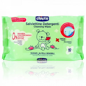 Servetele Umede Pentru Piele Sensibila cu Dubla Actiune Chicco 60 Buc