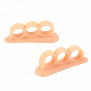 Dispozitiv Separator si Corectie pentru 3 Degete Picioare Unisex Set 2 Bucati