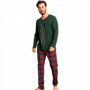 Pijamale Barbati din Bumbac Interloc Gazzaz by Vienetta 'Sky is the Limit'
