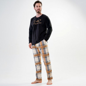 Pijamale Calduroase din Polar Flece Vienetta | Man Loft, Model 'Energy E=MC²'