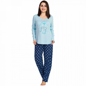 Pijamale Dama Marimi Mari Vienetta, 'Love Story' Blue