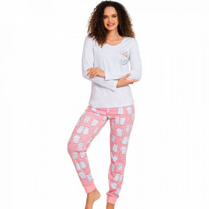 Pijamale Dama Vienetta, 'Is Kitty Day' Gray