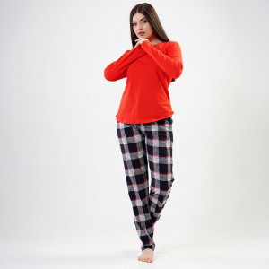 Pijamale Vienetta din Bumbac Model 'Love Wins' Red