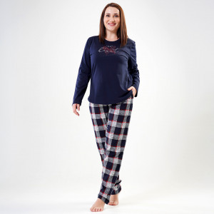 Pijamale Vienetta Marimi Mari din Bumbac 100% Model 'Follow Your Heart'