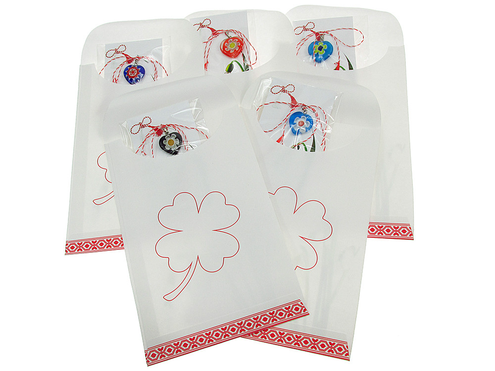 Set 5 martisoare Millefiori Heart Mix