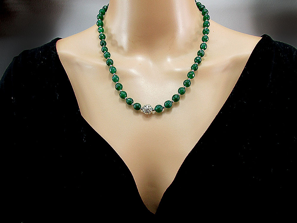 Set Clasic agate verzi naturale
