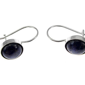 Cercei argint cu lapis lazuli natural 8 MM