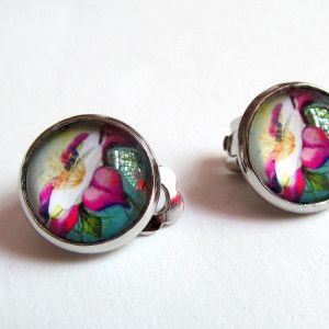 Cercei clips model floral B 12 MM