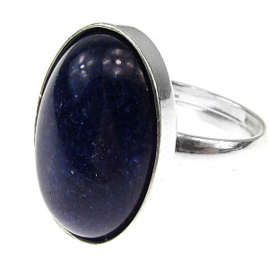 Inel argint reglabil cu lapis lazuli natural 18x13 MM