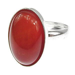 Inel argint reglabil cu carneol natural 18x13 MM
