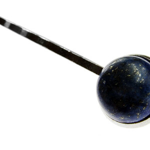 Agrafa par cu piatra naturala lapis lazuli