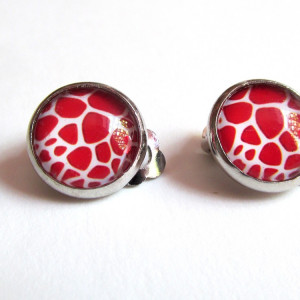 Cercei clips animal print A 12 MM