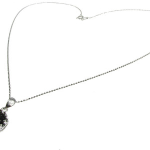 Lantisor argint cu pandantiv coroana onix 8 MM
