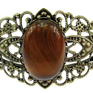 Bratara bronz antic cu ochi de tigru 25x18 MM
