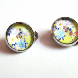 Cercei clips model floral A 12 MM